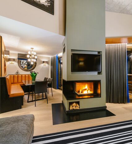 Contemporary luxurious living area in VIP SKI Chalet Ipaka in Avoriaz