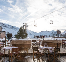 Terrace of La Reserve in Avoriaz