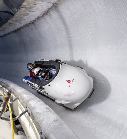 Bobsleigh track in La Plagne