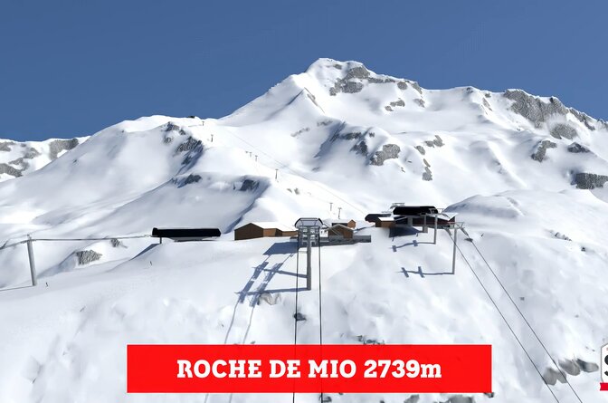 CGI image of Roche de Mio top station at 2739m