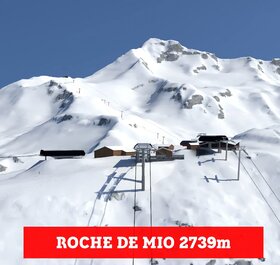 CGI image of Roche de Mio top station at 2739m