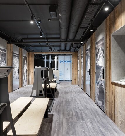 Contemporary ski room in the Graciosa, La Plagne