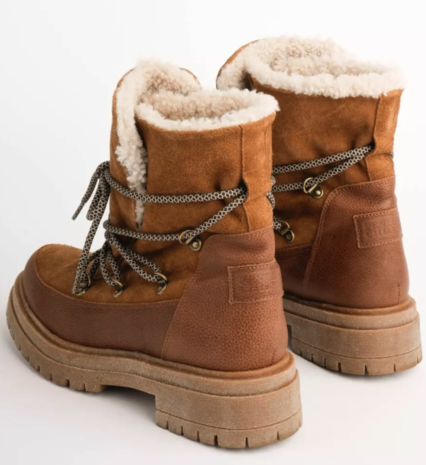Penelope Chilvers tan shearling-lined Mountaineer Suede Boot