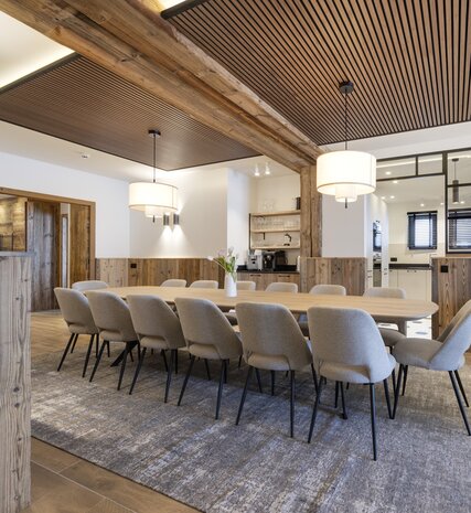 Contemporary living area in VIP SKI chalet in La Plagne