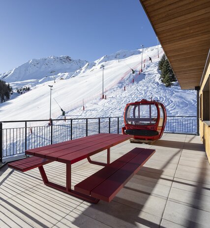 View of slopes from Sagarmatha Penthouse balcony 