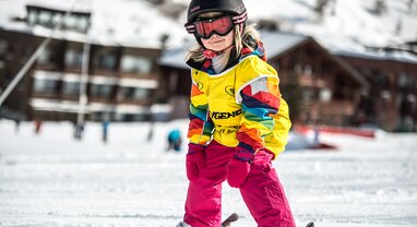 Young child in Oxygene ski lesson