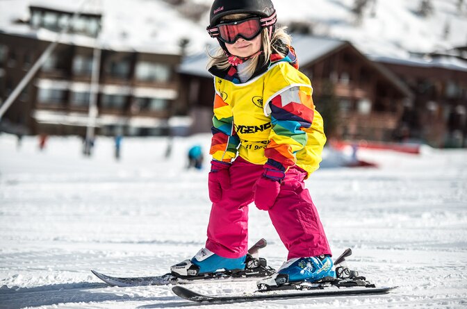 Young child in Oxygene ski lesson